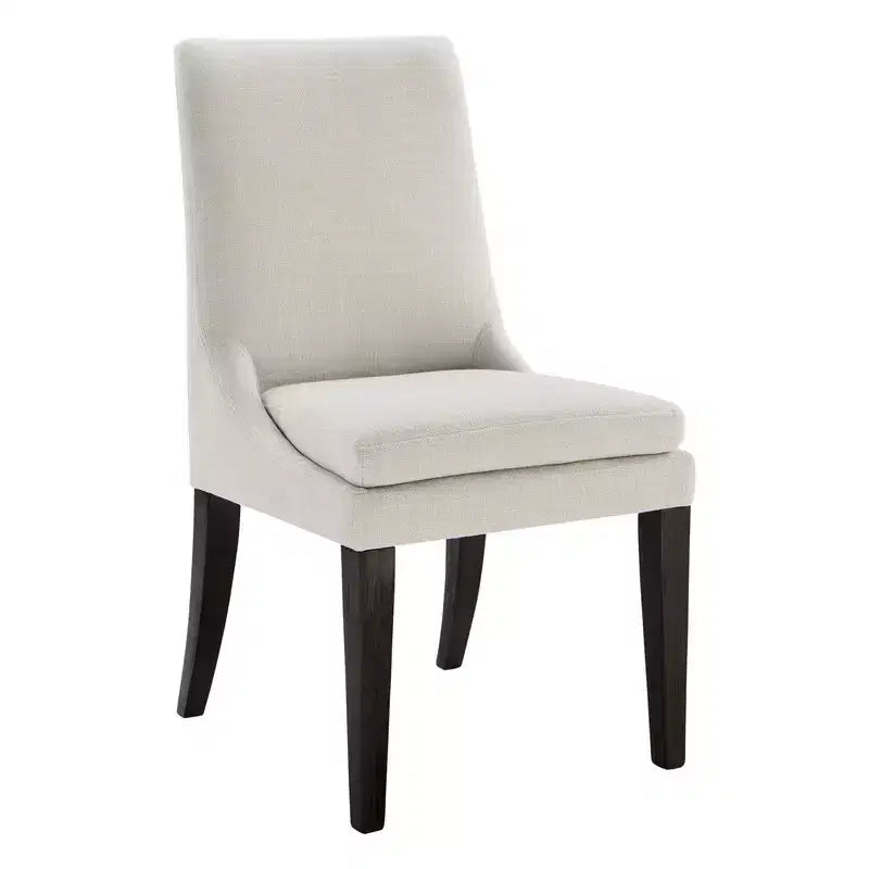 Chaise de salle à manger tapissée Spruce&Spring avec coussin d'assise double épaisseur et pieds en bois