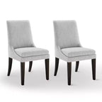 Chaise de salle à manger tapissée Spruce&Spring avec coussin d'assise double épaisseur et pieds en bois