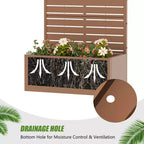 MAYEERTY Jardinière en fer forgé marron avec treillis (persiennes classiques), 59x30x12, Solution de plantation extérieure durable 4 pièces