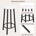 Ensemble bistro 2 personnes Acekool - Table peu encombrante avec 3 étagères de rangement