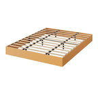 Cadre de lit en bois sans tête de lit, avec support à lattes en bois, pas besoin de sommier tapissier, montage facile