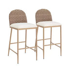 Christopher Knight Home Avirae 29.25 Tabourets de bar rembourrés en rotin style ferme (lot de 2)