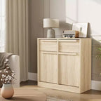 31,5 Meuble de Rangement Buffet, Meuble de Bar à Café d'Entrée avec 2 Tiroirs, Meuble Bas en Bois, Table Console Multimédia pour Salon