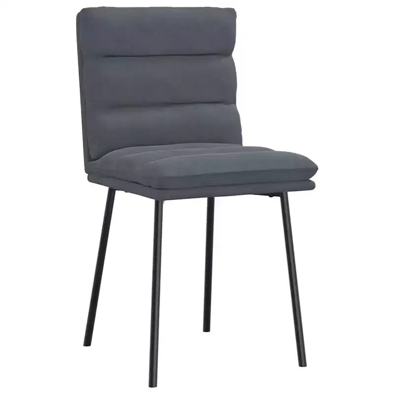 CLIHOME Chaise de salle à manger moderne, classique et élégante avec dossier, coussin doux en velours et pieds en métal (Lot de 2)
