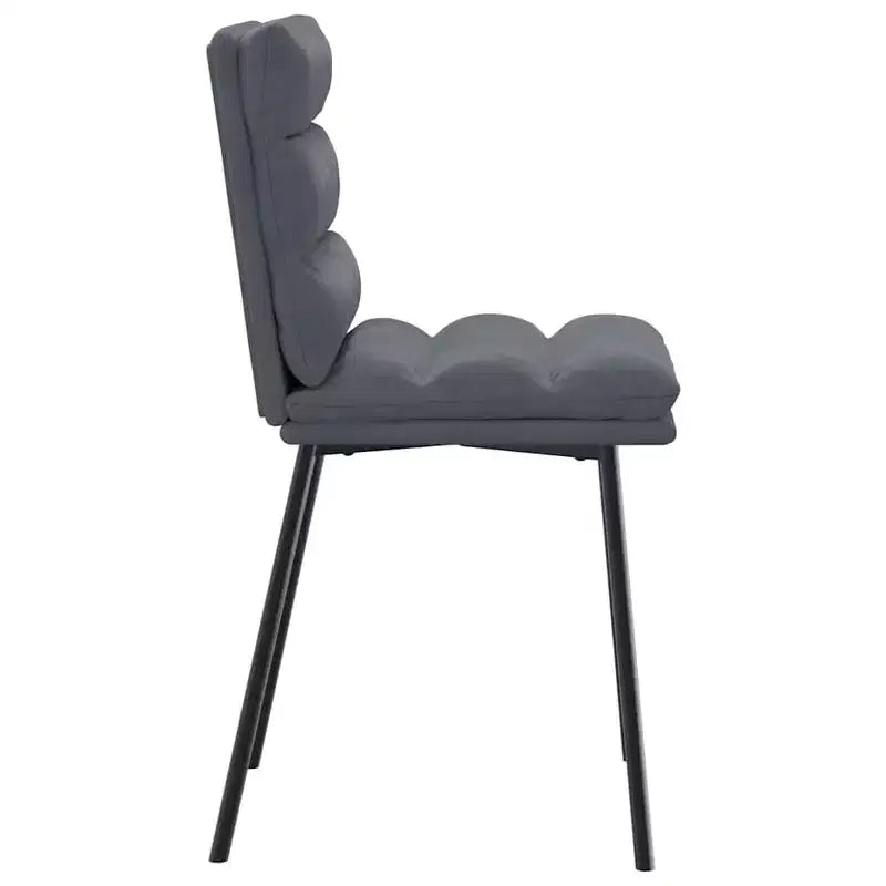 CLIHOME Chaise de salle à manger moderne, classique et élégante avec dossier, coussin doux en velours et pieds en métal (Lot de 2)