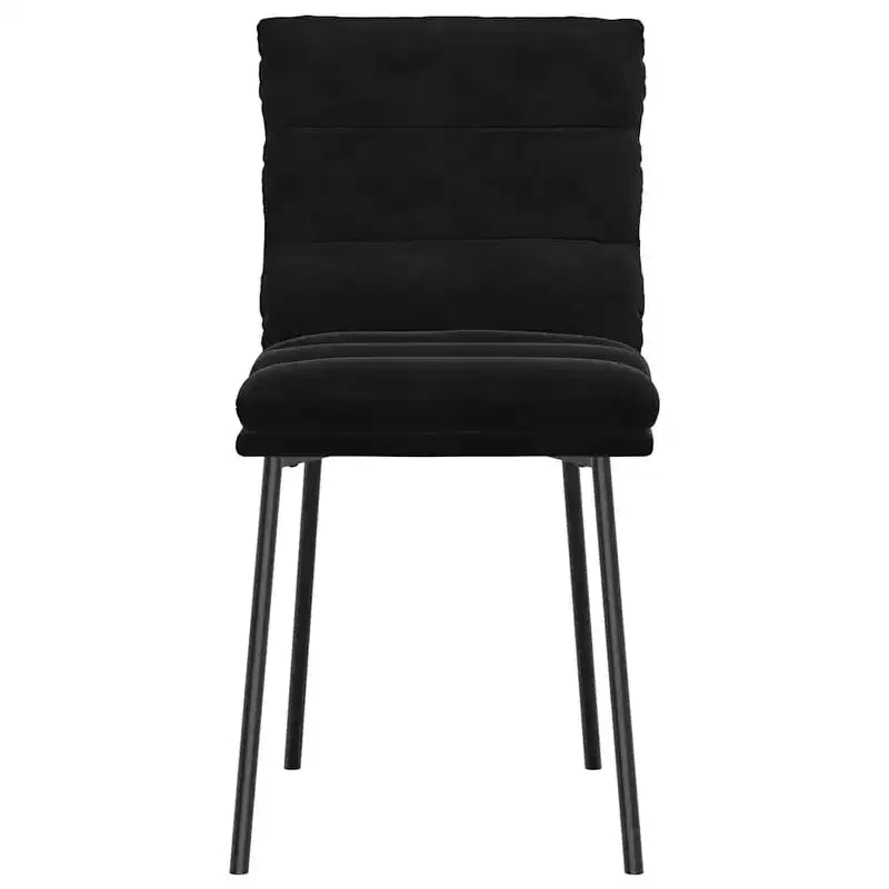 CLIHOME Chaise de salle à manger moderne, classique et élégante avec dossier, coussin doux en velours et pieds en métal (Lot de 2)