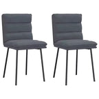 CLIHOME Chaise de salle à manger moderne, classique et élégante avec dossier, coussin doux en velours et pieds en métal (Lot de 2)