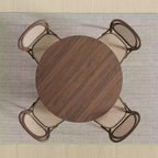 MAYEERTY 46 Table à manger ronde en bois pour 4 personnes, table de cuisine et de salle à manger moderne de style champêtre