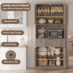 Meuble de rangement 70" cannelé avec comptoir, portes et tiroir pour cuisine et salle à manger