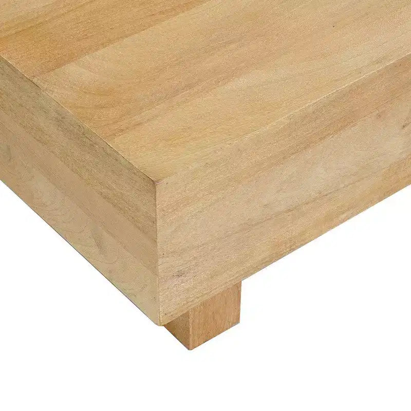 Table basse Royal Hampton | Plateau rectangulaire de 42 po | Bois de manguier brun naturel sablé | Bois récolté de manière durable - UPT-333317