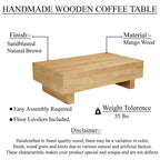 Table basse Royal Hampton | Plateau rectangulaire de 42 po | Bois de manguier brun naturel sablé | Bois récolté de manière durable - UPT-333317