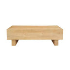 Table basse Royal Hampton | Plateau rectangulaire de 42 po | Bois de manguier brun naturel sablé | Bois récolté de manière durable - UPT-333317
