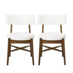 Okak Lot de 2 Chaises de Salle à Manger en Boucle Style Mid-Century, Sans Accoudoirs, Chaises d'Appoint en Bois pour Salle à Manger, Cuisine