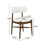 Okak Lot de 2 Chaises de Salle à Manger en Boucle Style Mid-Century, Sans Accoudoirs, Chaises d'Appoint en Bois pour Salle à Manger, Cuisine