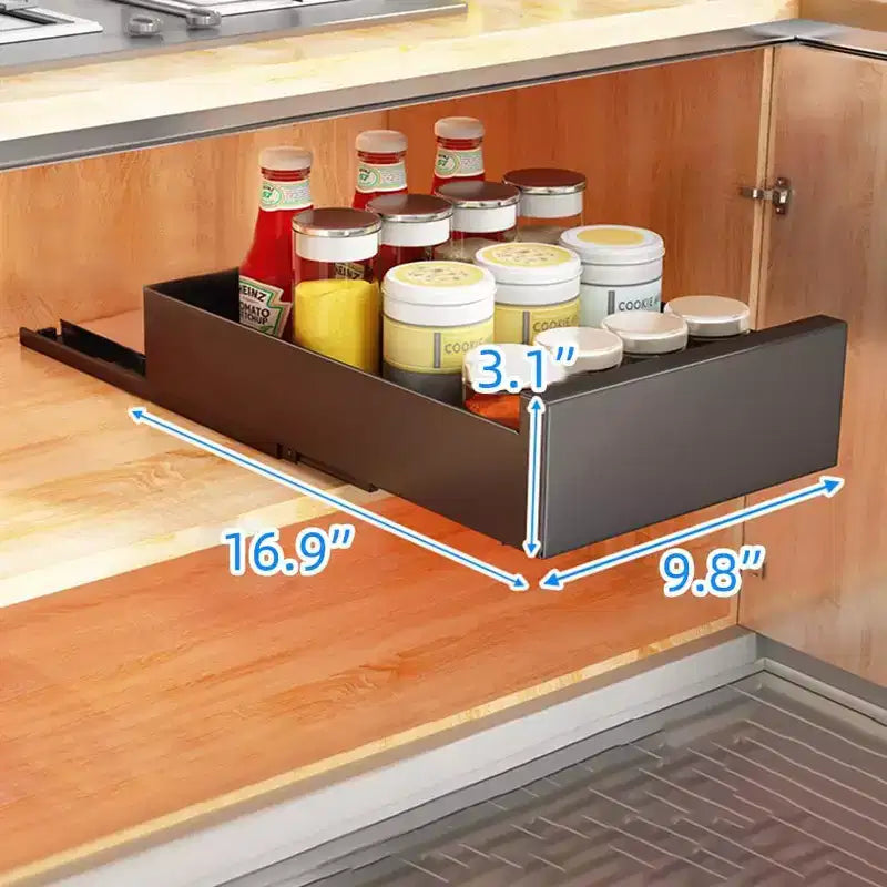 Organisateur de placard coulissant, étagère de garde-manger coulissante extensible, étagères de garde-manger coulissantes silencieuses pour la cuisine, le salon, la maison