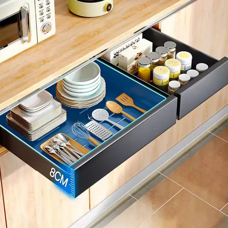 Organisateur de placard coulissant, étagère de garde-manger coulissante extensible, étagères de garde-manger coulissantes silencieuses pour la cuisine, le salon, la maison