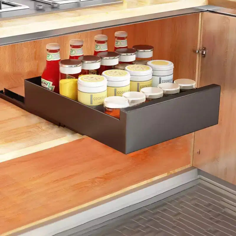 Pull Out Cabinet Organizer,Expandable Sliding Drawer Pantry Shelf,Noiseless Slide Out Pantry Shelves for Kitchen,Living Room,Home
