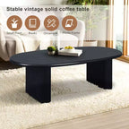 Table basse ovale en bois GDFStudio Modern 51