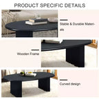 Table basse ovale en bois GDFStudio Modern 51