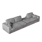 Canapé modulaire en velours côtelé en forme de L de 114,5 po avec fauteuil inclinable, canapé de sol convertible 2-en-1 avec coussins en mousse et oreillers de soutien cervical pour le salon