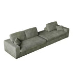 Canapé modulaire en velours côtelé en forme de L de 114,5 po avec fauteuil inclinable, canapé de sol convertible 2-en-1 avec coussins en mousse et oreillers de soutien cervical pour le salon