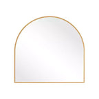 MAYEERTY Miroir suspendu alliage d'aluminium bord fin angle droit arche or