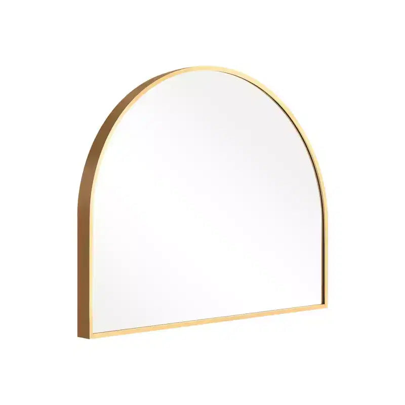MAYEERTY Miroir suspendu alliage d'aluminium bord fin angle droit arche or