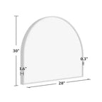 MAYEERTY Miroir suspendu alliage d'aluminium bord fin angle droit arche or