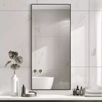 Miroir Suspendu MAYEERTY en Alliage d'Aluminium Bord Fin Rectangle à Angle Droit