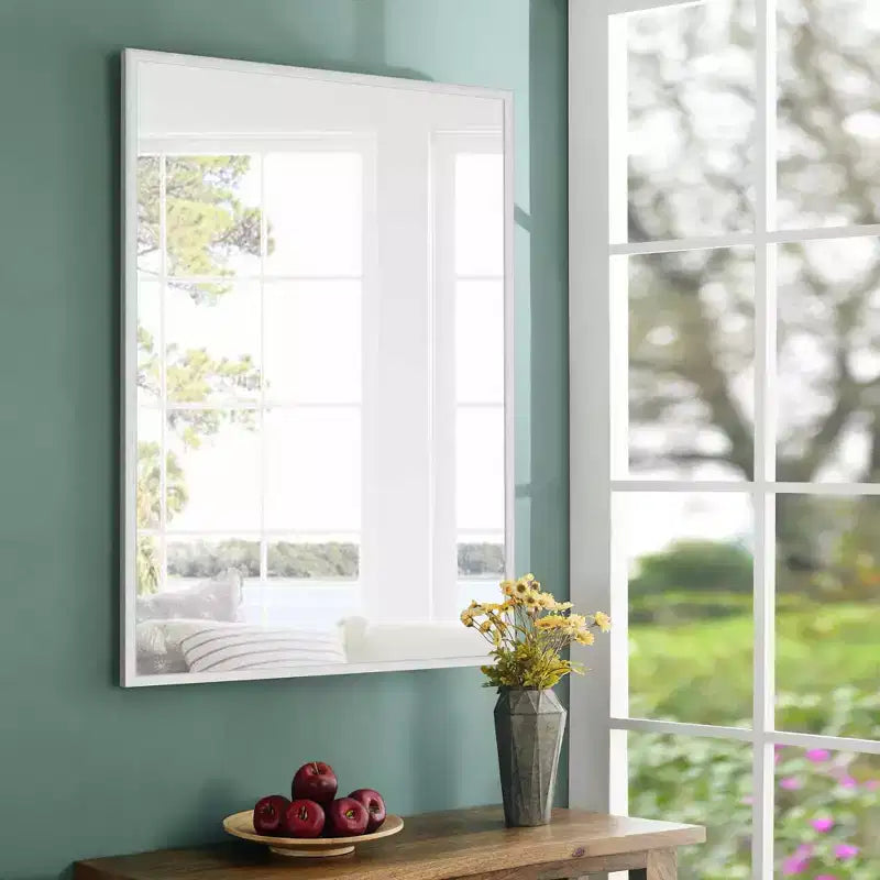 Miroir Suspendu MAYEERTY en Alliage d'Aluminium Bord Fin Rectangle à Angle Droit