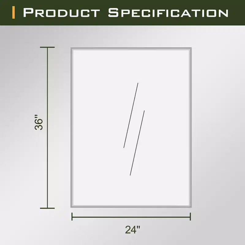 Miroir Suspendu MAYEERTY en Alliage d'Aluminium Bord Fin Rectangle à Angle Droit