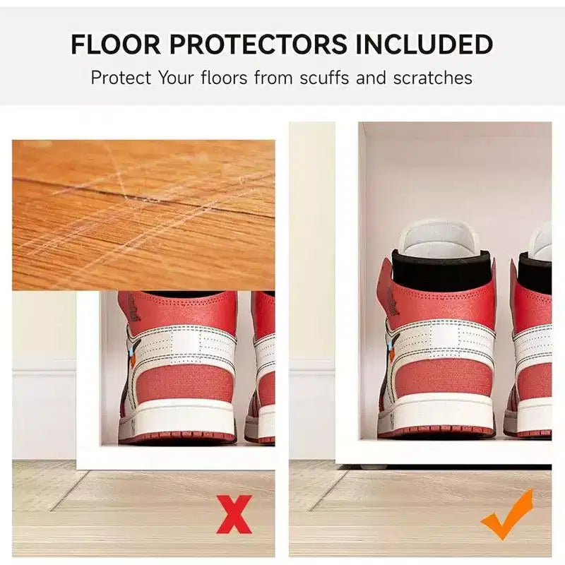 Meuble à chaussures avec coussin amovible - Organiseur de rangement à 3 niveaux avec étagères réglables