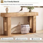 Acekool 63 Table console moderne de style ferme, table de canapé rectangulaire étroite avec finition grain de bois, table d'entrée pour salon ou appartement