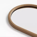 Miroir pleine longueur MAYEERTY en bois massif en forme d'arche noire 64x21x1 pouces sans support