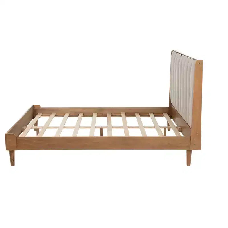 Lit plateforme Queen/King Size avec tête de lit capitonnée - ModernLuxe