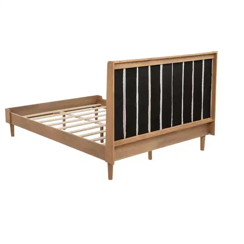 Lit plateforme Queen/King Size avec tête de lit capitonnée - ModernLuxe