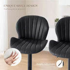 Okak Lot de 2 tabourets de bar rembourrés pivotants réglables en hauteur avec repose-pieds, chaises de comptoir sans accoudoirs en similicuir pour salles à manger