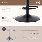 Okak Lot de 2 tabourets de bar rembourrés pivotants réglables en hauteur avec repose-pieds, chaises de comptoir sans accoudoirs en similicuir pour salles à manger