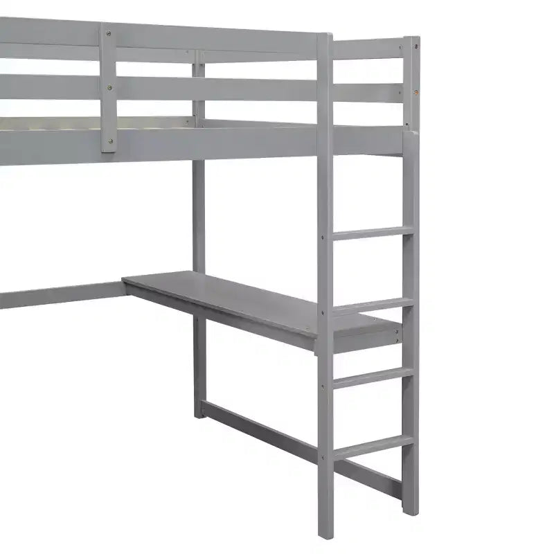 Lit mezzanine pleine grandeur avec armoire et bureau, cadre de lit mezzanine en bois avec étagères de rangement et tiroirs pour enfants, adolescents et adultes