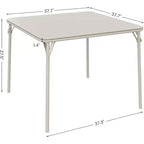 Table de cartes pliante Acekool 33,6 pouces avec coussin doux en PU, table métallique carrée portable pour salon, bureau, chambre à coucher - Design pliable et compact