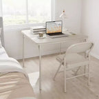 Table de cartes pliante Acekool 33,6 pouces avec coussin doux en PU, table métallique carrée portable pour salon, bureau, chambre à coucher - Design pliable et compact