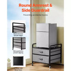 Support pour mini-réfrigérateur VEVOR avec rangement, table pour mini-réfrigérateur de 80 kg avec 2 tiroirs et 4 roulettes pivotantes, étagère mobile pour mini-réfrigérateur, gris