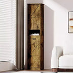 Meuble de Rangement Haut de Salle de Bain Okak, Armoire Autoportante de 69" avec Étagères Réglables, Portes et Dispositif Anti-Basculement pour Cuisine et Salon