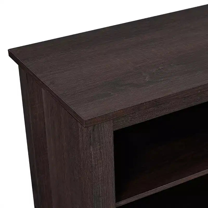 Meuble TV de cheminée GDFStudio Colcord moderne en bois 70 avec 2 étagères
