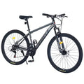 NAYSAYE Bicycle Mountain Bike 27.5 Inch Wheels 21 Speed Front Suspension for Men Women Boys and Girls, Gray, 68.8*26.37*39.37