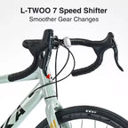 NAYSAYE Vélo de route 700C Cadre léger en alliage avec changement de vitesse fluide pour la ville, Vert, 68.5*18.8*38.9