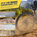 NAYSAYE VTT 27,5 pouces 8 vitesses avec suspension avant Cadre en acier durable pour hommes et femmes Aventures tout-terrain, Gris, 68,5*27,1*40,55