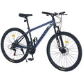 NAYSAYE Bicycle Mountain Bike 27.5 Inch Wheels 21 Speed Front Suspension for Men Women Boys and Girls, Blue, 68.8*26.37*39.37