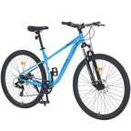 NAYSAYE 29 Inch Mountain Bike 8 Speed Steel Frame with Front Suspension for Adults and Youth, Blue, 70.8*27.1*41.7