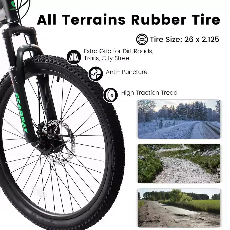 NAYSAYE Vélo VTT 26 pouces 21 vitesses avec double amortisseur pour trajets quotidiens et voyages unisexe, Gris, 67*27*39